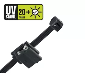 Kantenclips mit KABI 200x4.8mm seitl./KABI 90° zur Kante 1-3mm/PA6/VE=100 Stück