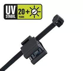 Kantenclips mit KABI 200x4.8mm Oben/KABI parallel zur Kante 3-6mm/PA6/VE=100 Stück